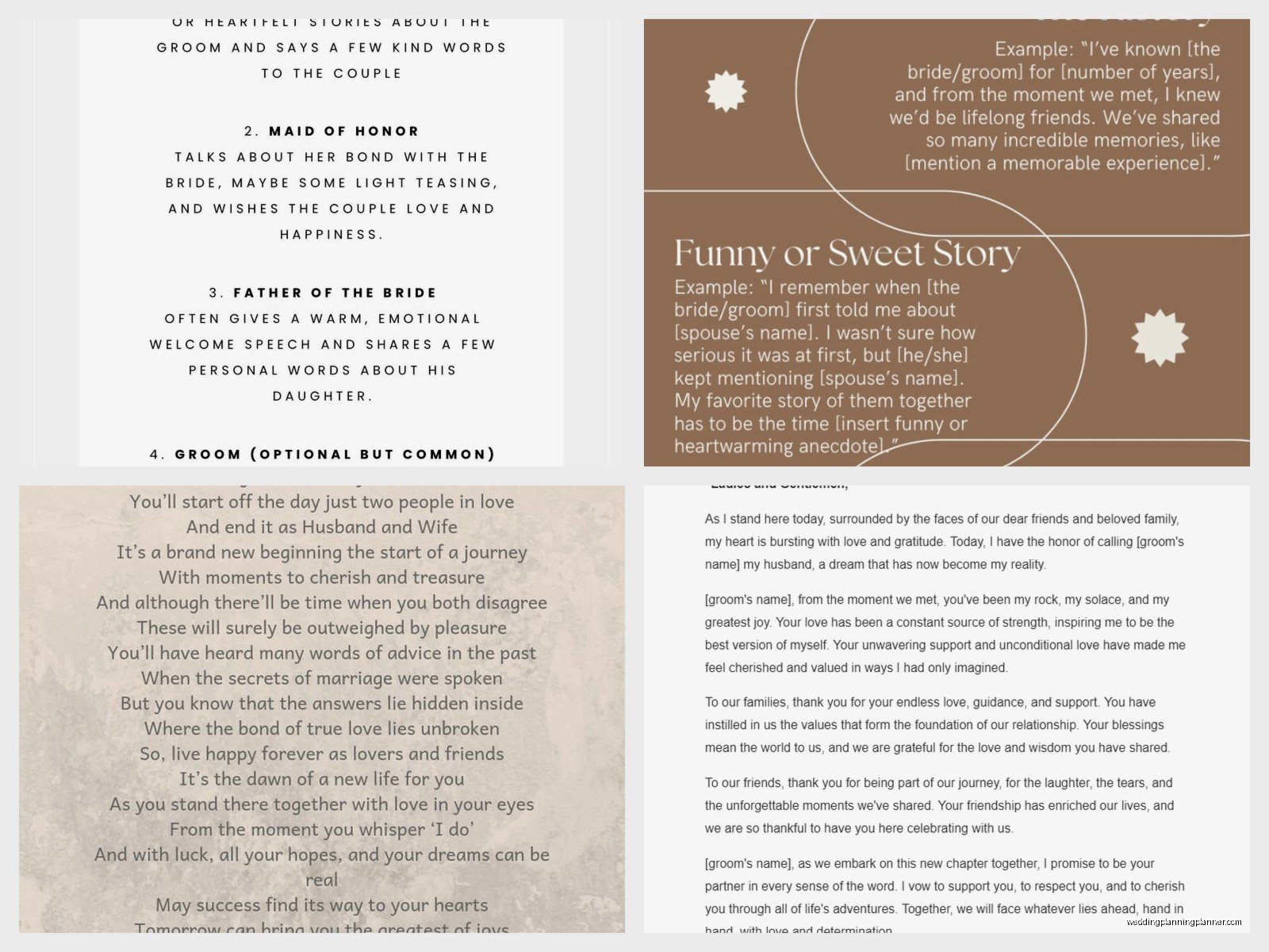 Sample Wedding Speech: Sample Ideas & Examples