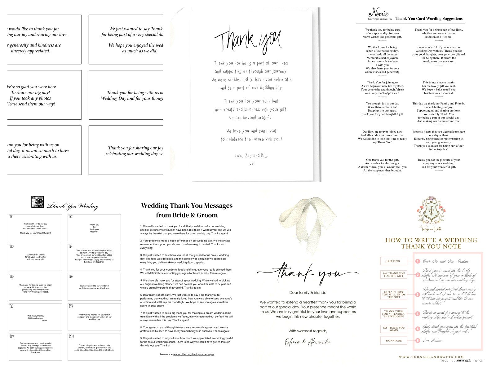 Sample Wedding Thank You Notes: Gratitude Examples