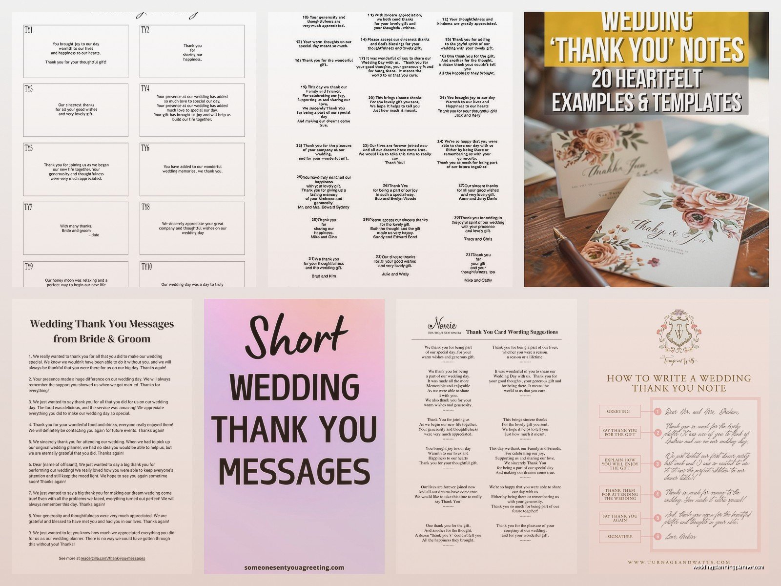 Sample Wedding Thank You Notes: Gratitude Examples