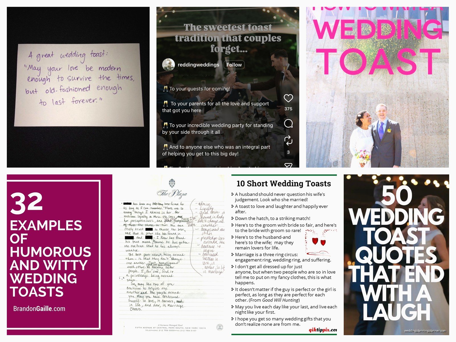 Sample Wedding Toast: Sample Ideas & Examples