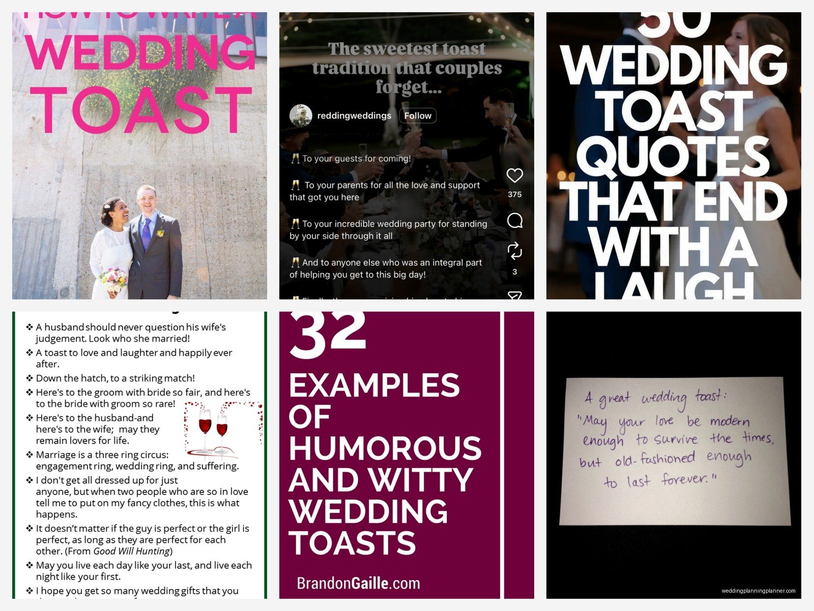 Sample Wedding Toast: Sample Ideas & Examples