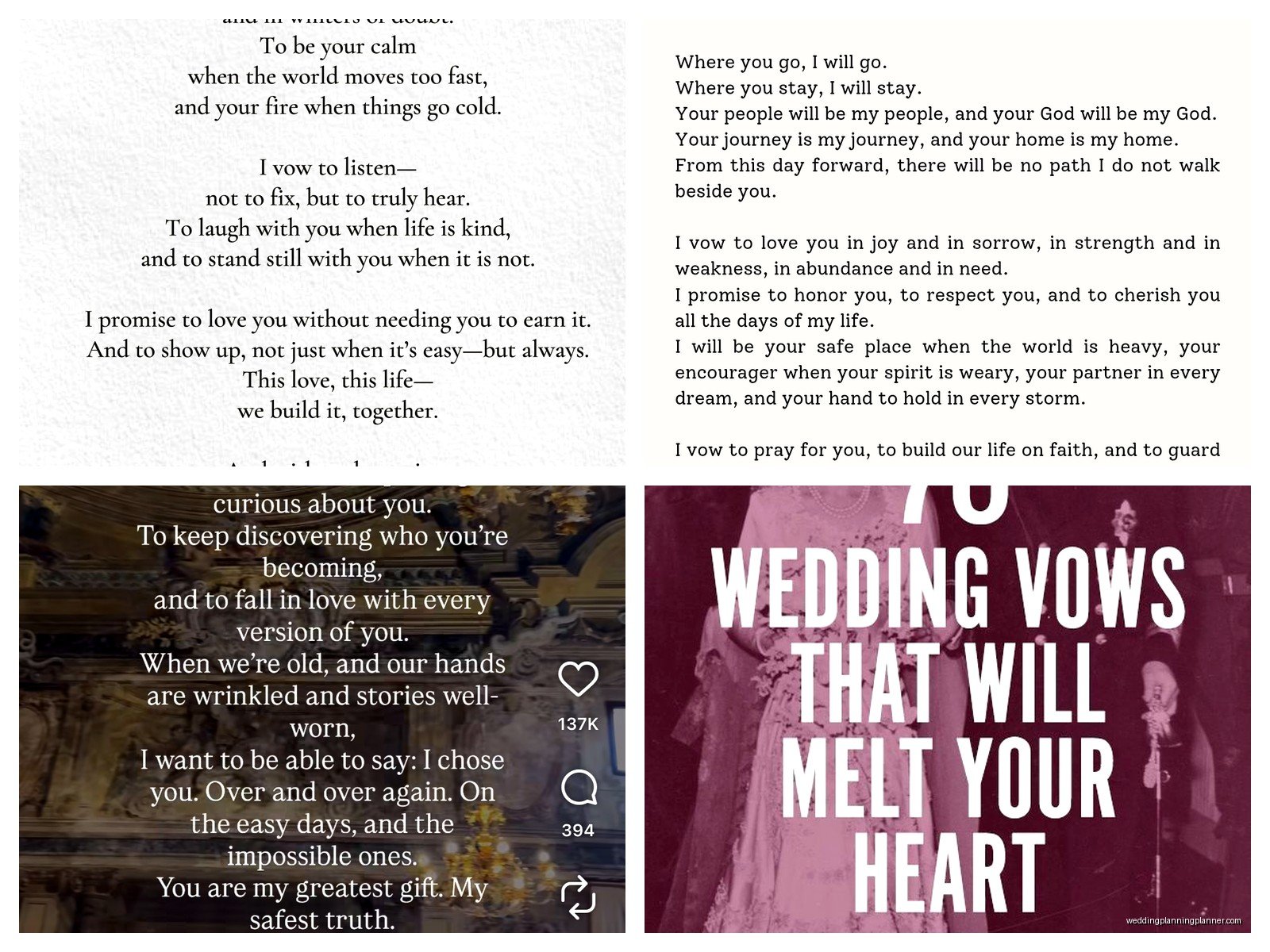 Sample Wedding Vows: Personal Promise Examples