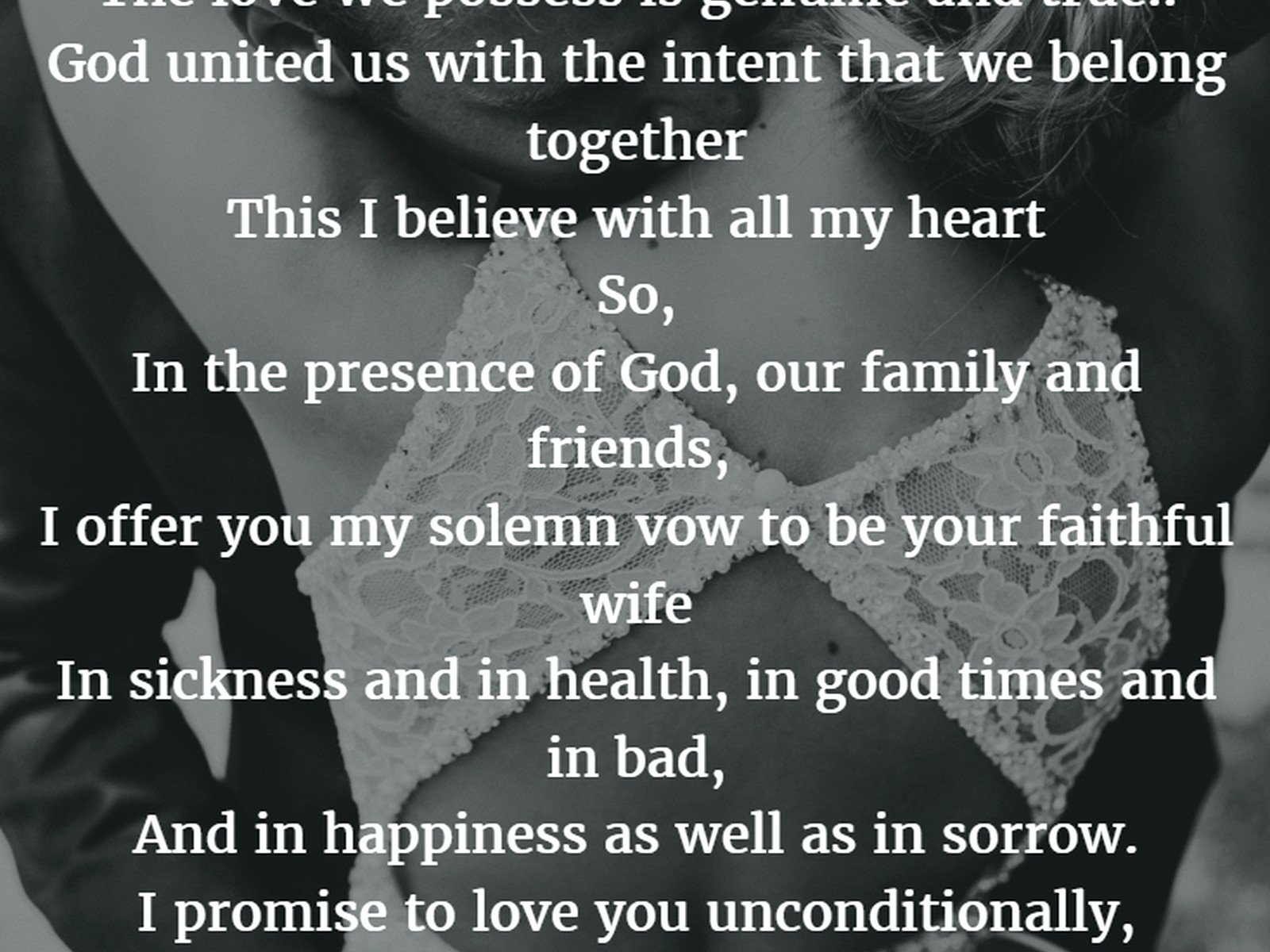 Vows For Her Examples: Sample Ideas & Examples