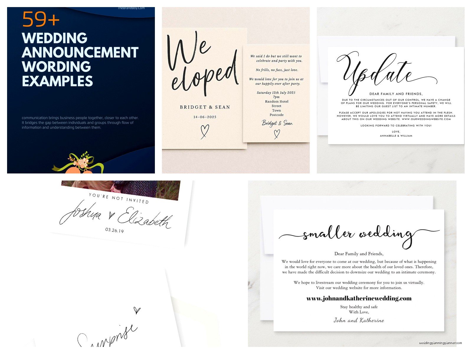 Wedding Announcement Examples: Sample Ideas & Examples