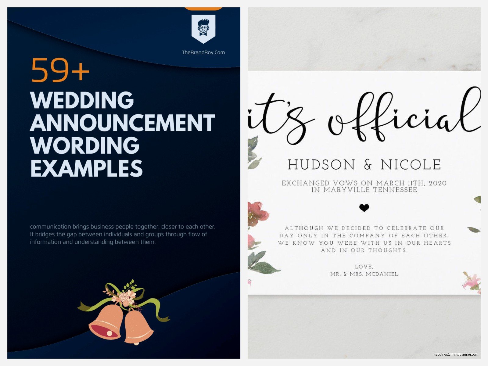 Wedding Announcement Examples: Sample Ideas & Examples