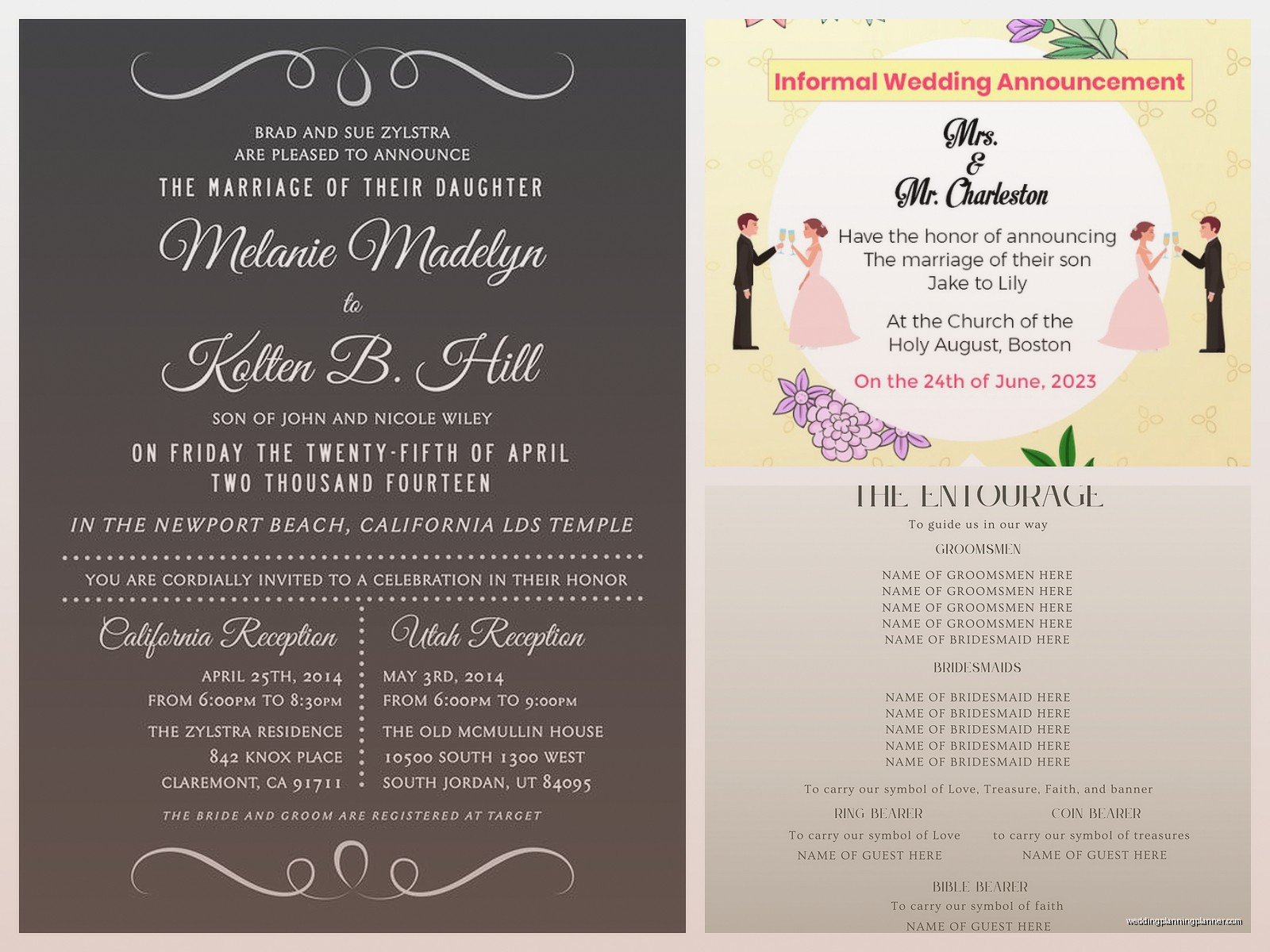 Wedding Announcement Samples: Sample Ideas & Examples