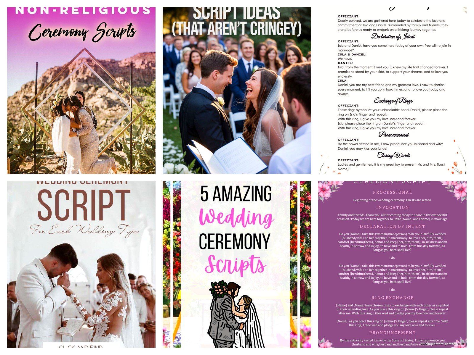 Wedding Ceremony Script Examples: Sample Ideas & Examples