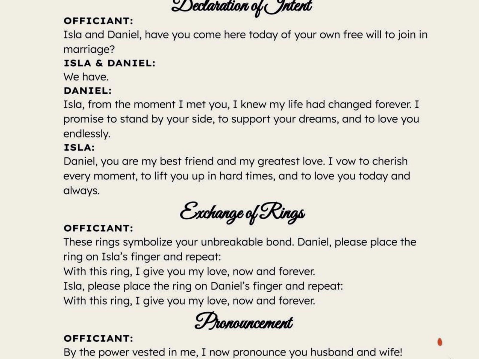 Wedding Mc Script Sample: Sample Ideas & Examples