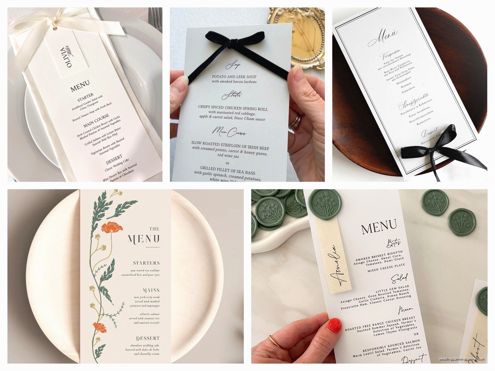 Wedding Menu Designs: Complete Guide