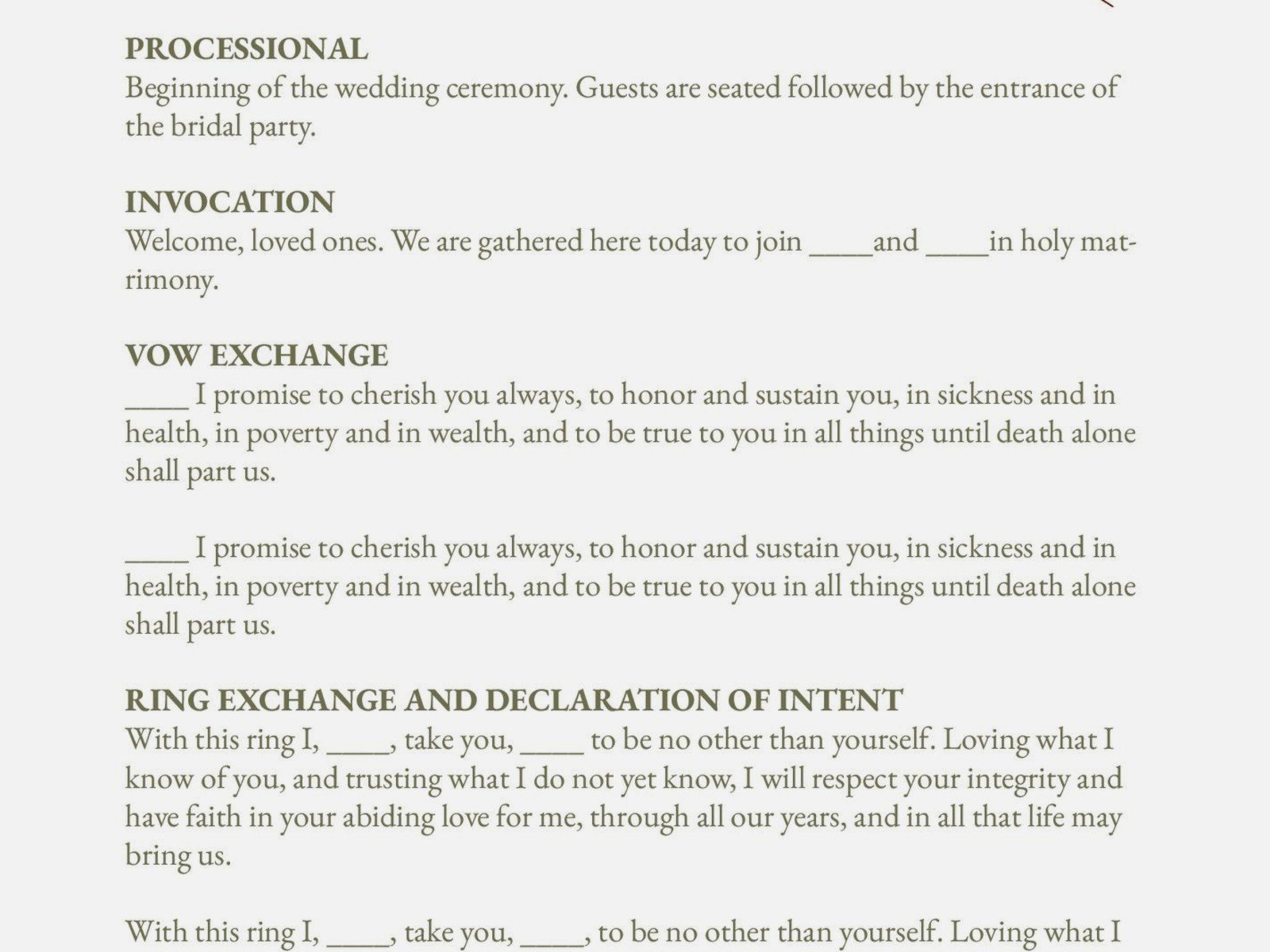 Wedding Script Examples: Sample Ideas & Examples