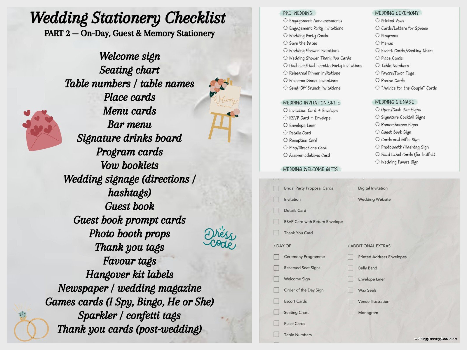 Wedding Stationery Checklist: Complete Paper Suite List