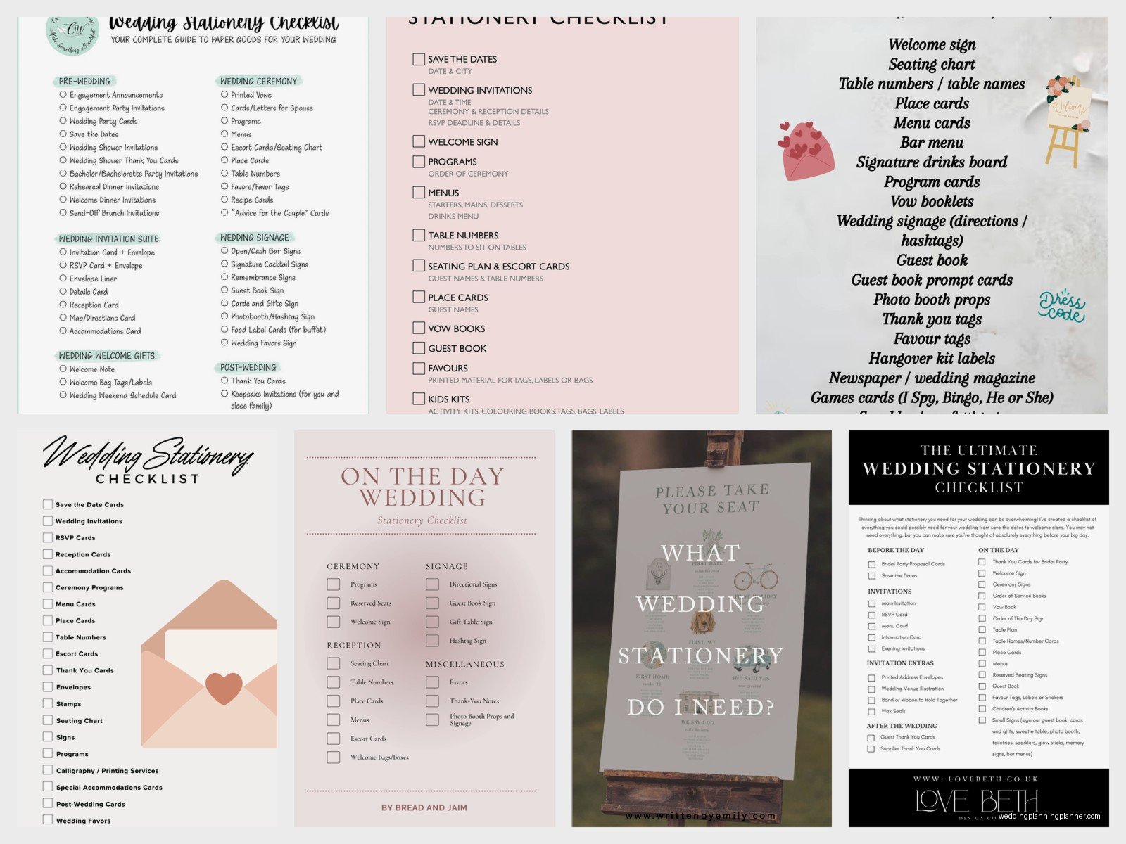 Wedding Stationery Checklist: Complete Paper Suite List