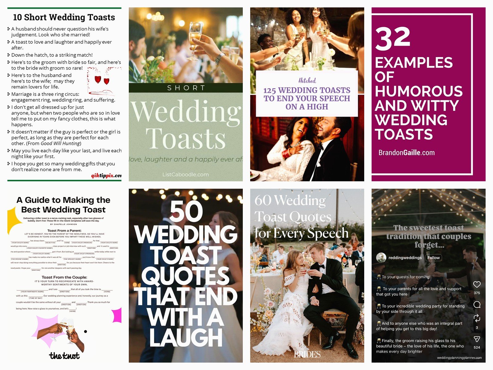 Wedding Toast Examples: Speech Sample Scripts