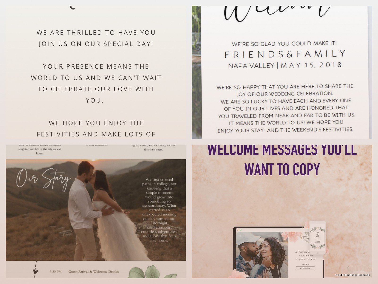 Wedding Website Welcome Message Examples: Sample Ideas & Examples