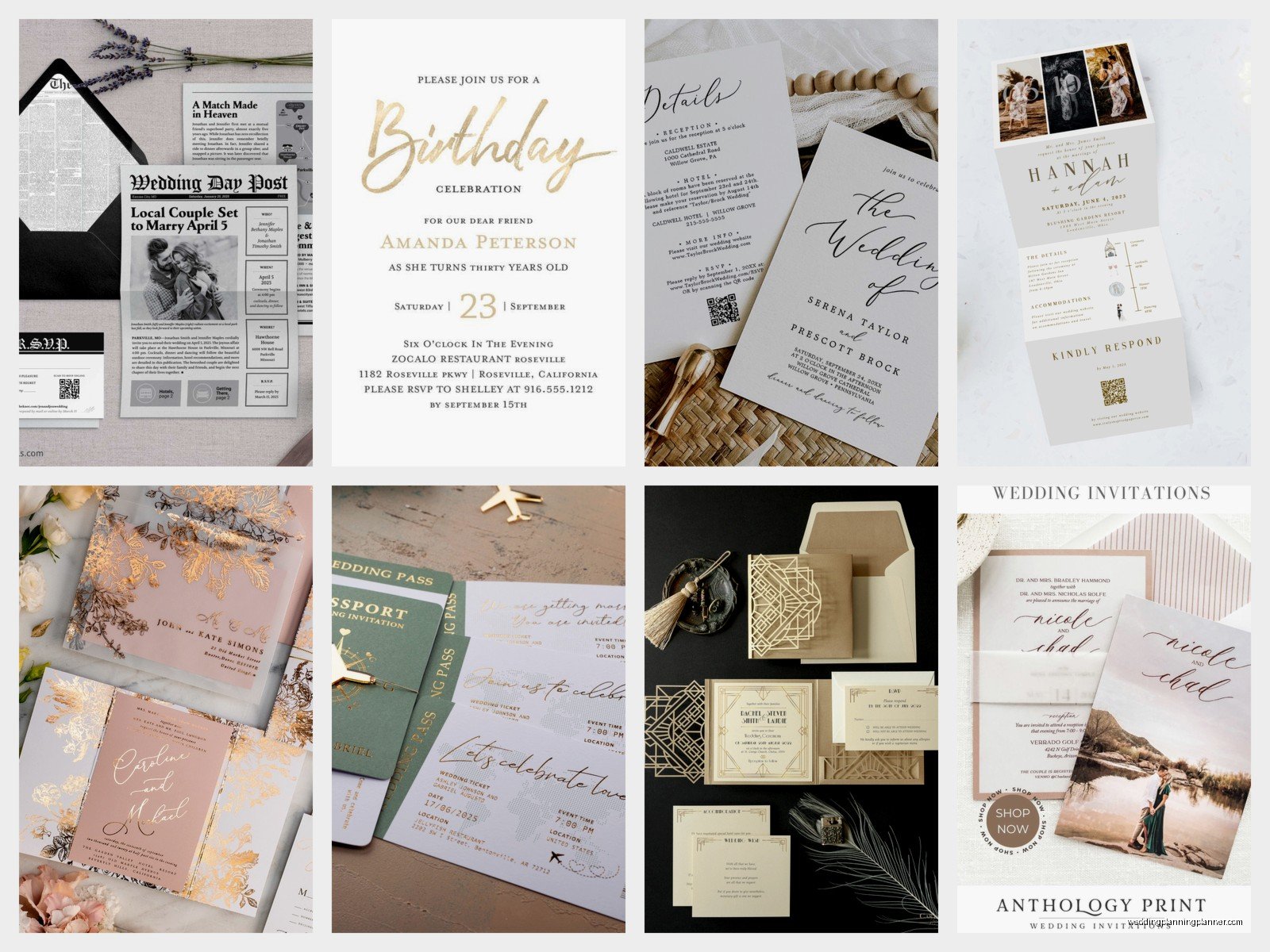 All in One Invitations: Complete Suite Single Mailing