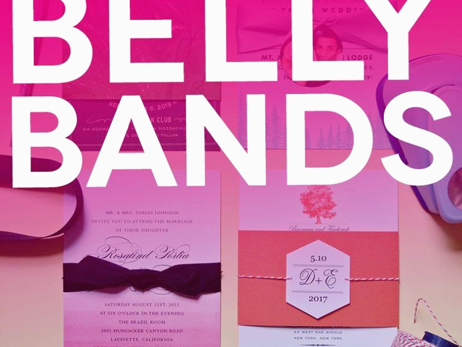 Belly Bands for Wedding Invitations: Decorative Wrap Designs