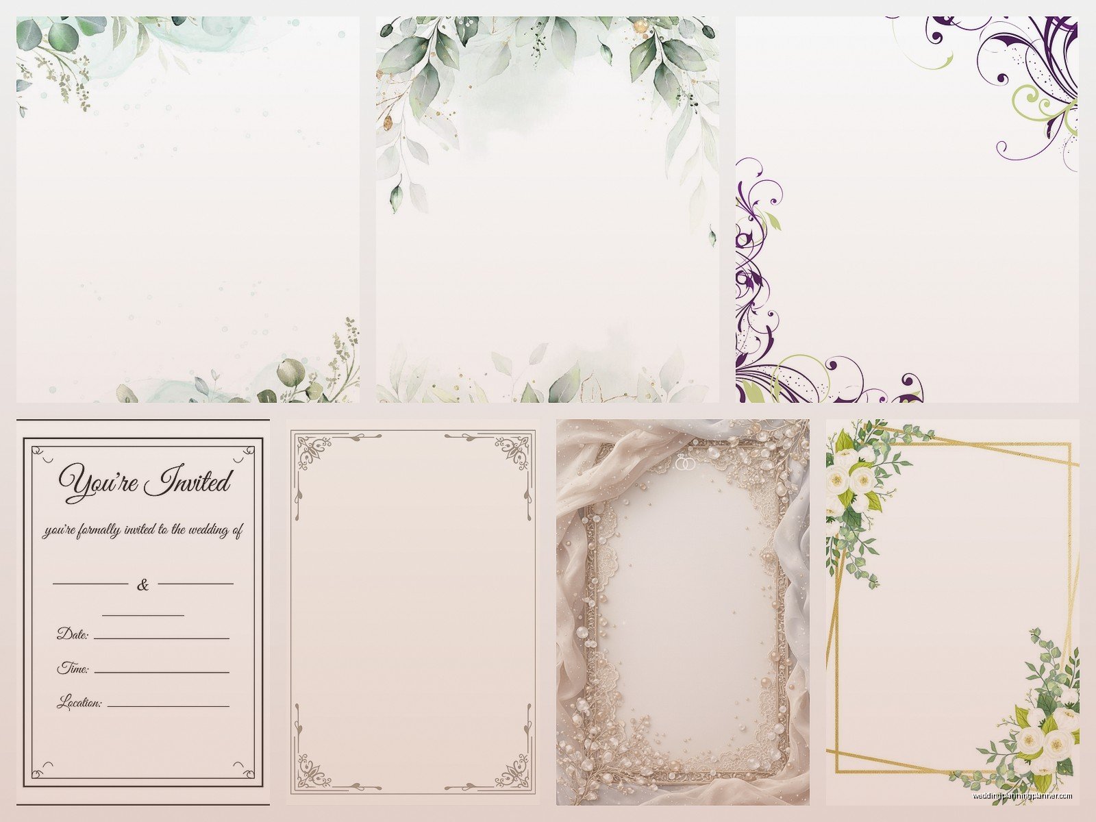 Blank Wedding Invitations: DIY Printing Card Stock