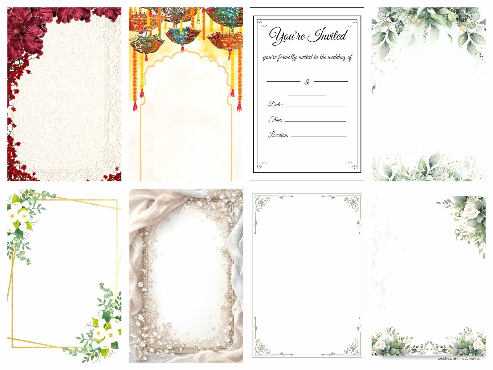 Blank Wedding Invitations: DIY Printing Card Stock