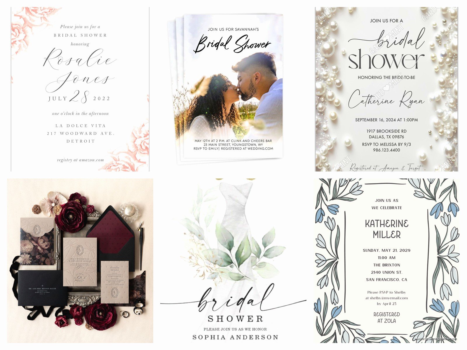 Bridal Invitations: Shower & Party Card Designs