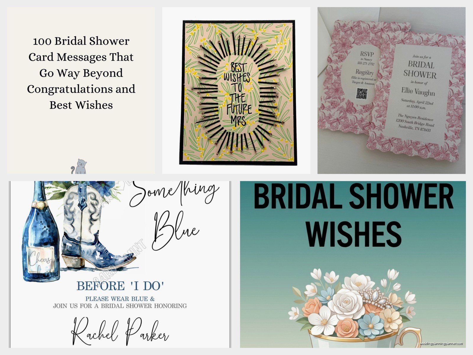 Bridal Shower Cards: Party Invitation Design Ideas