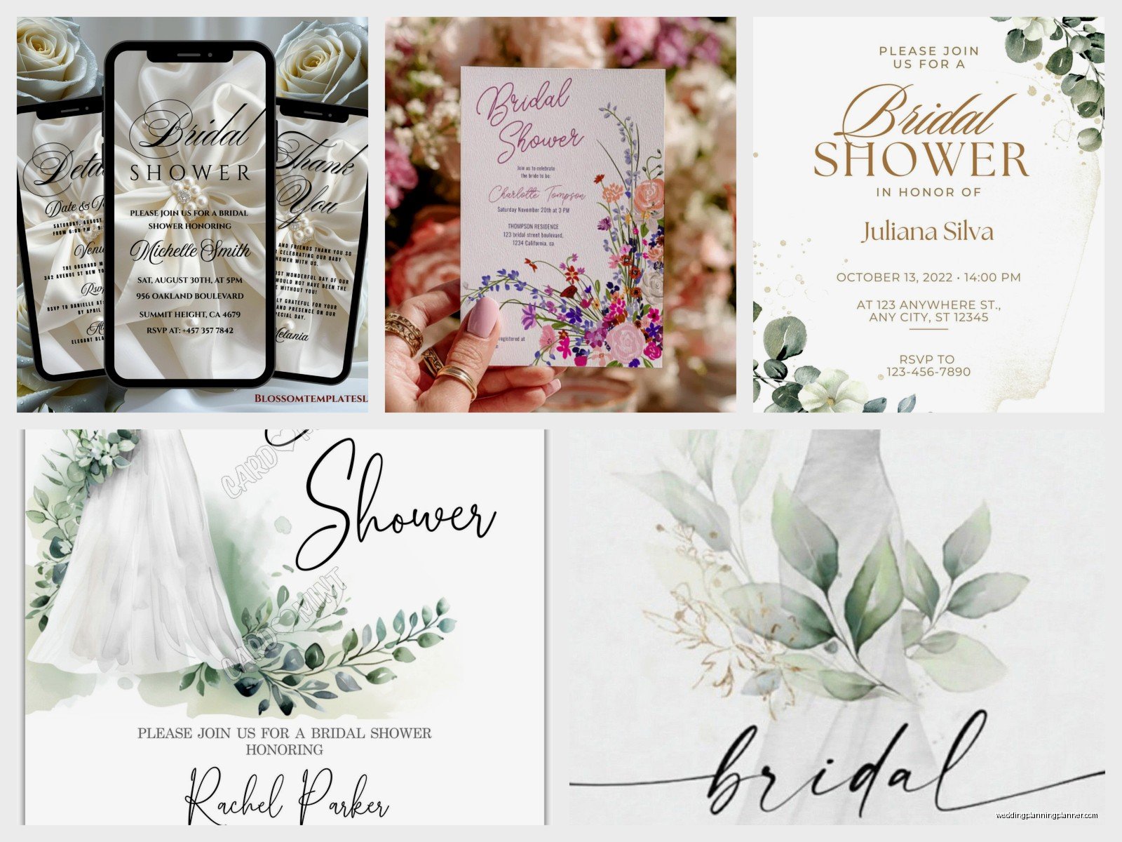 Bridal Shower Online Invitations: Digital Party E-Invites