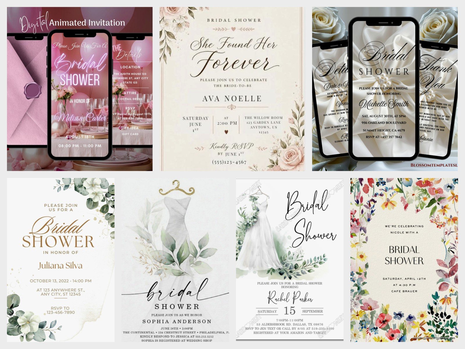 Bridal Shower Online Invitations: Digital Party E-Invites