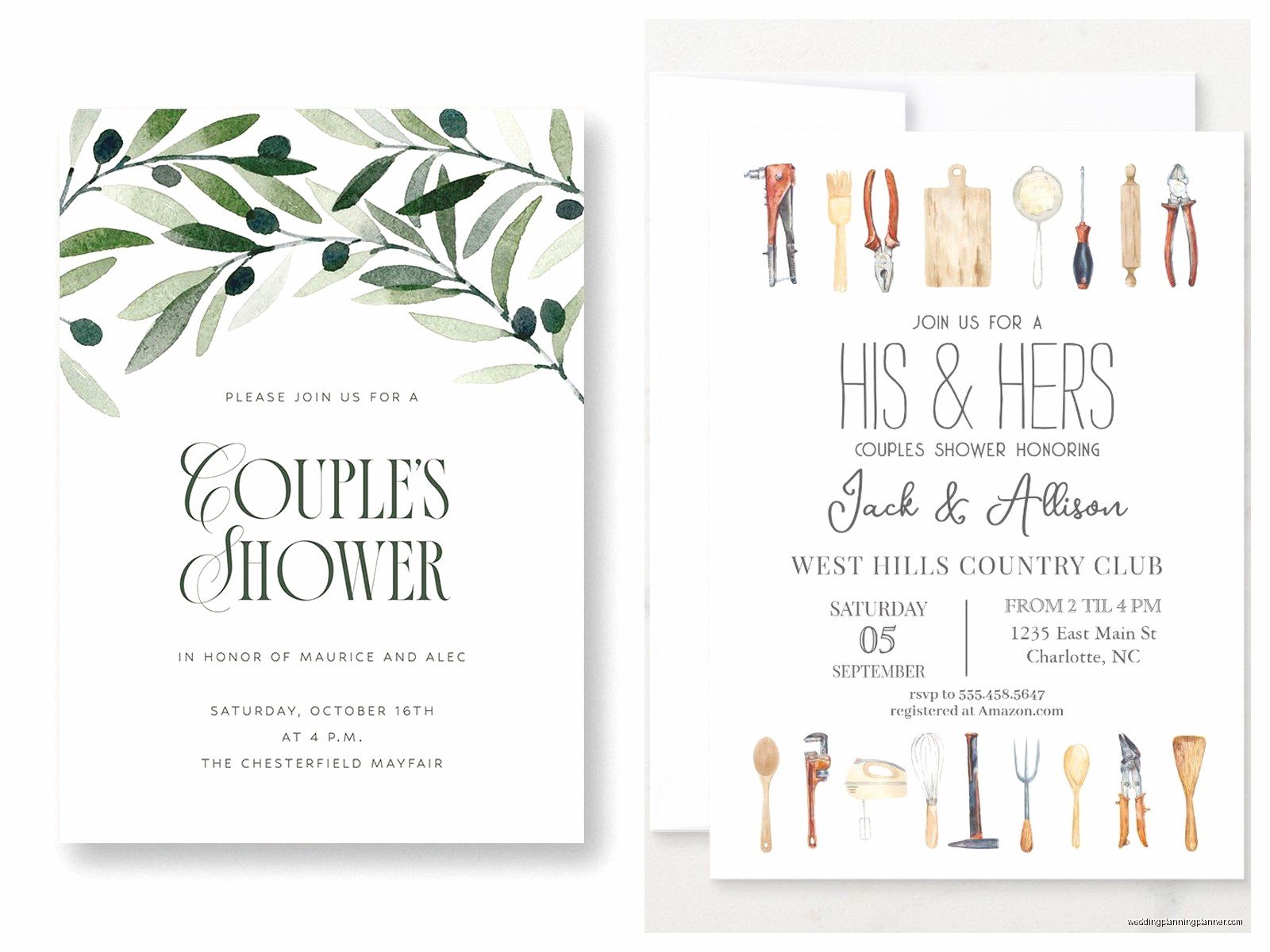 Couples Shower Invitations: Co-Ed Party Design Ideas