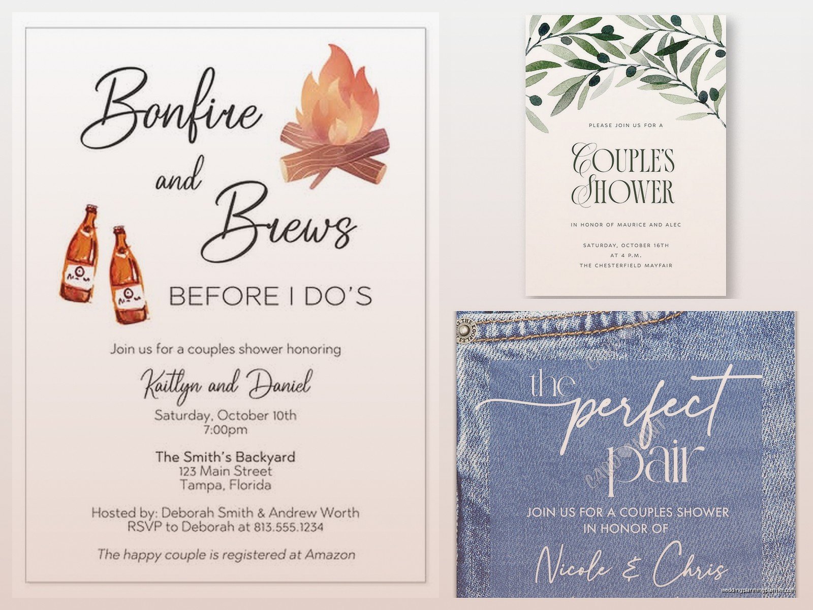Couples Shower Invitations: Co-Ed Party Design Ideas