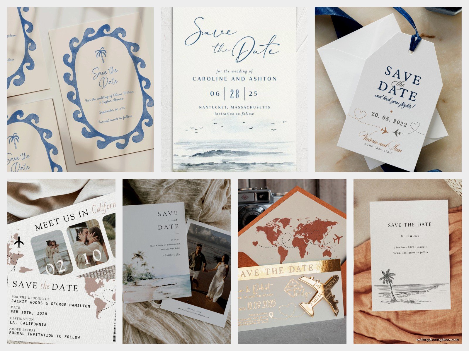 Destination Save the Dates: Travel Wedding Announcements