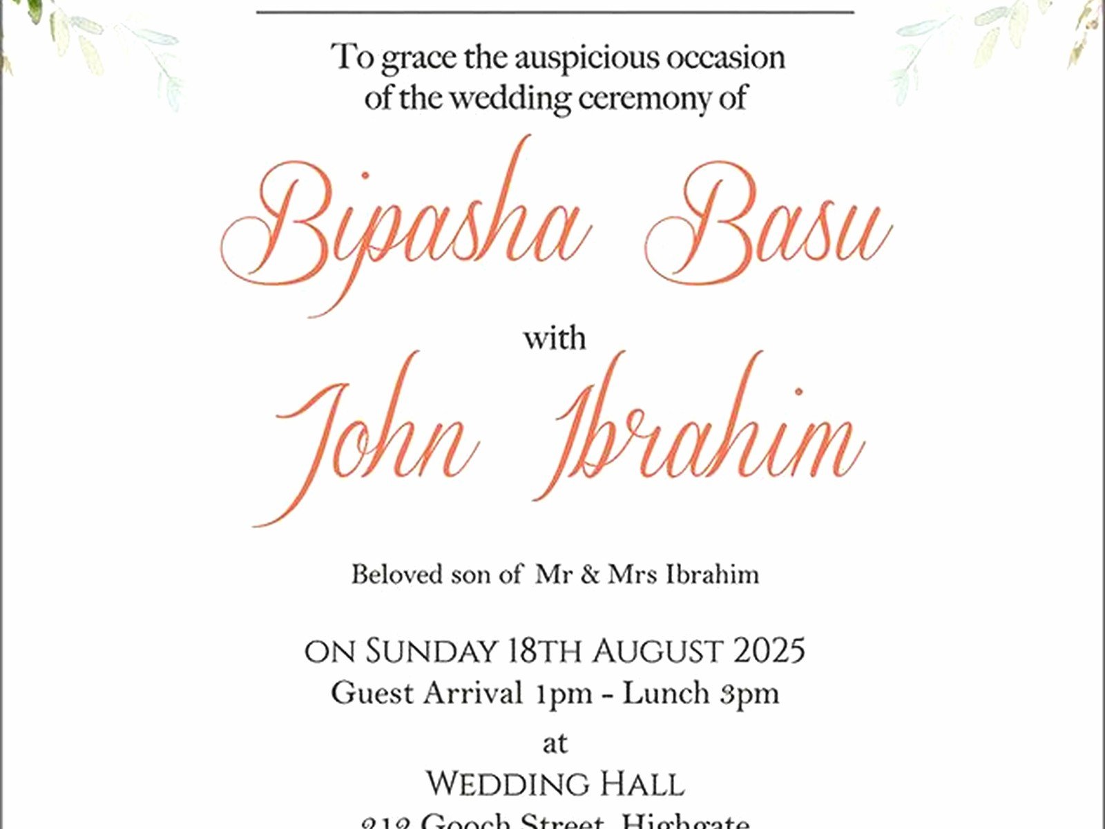 Double Sided Wedding Invitations: Two-Sided Print Designs