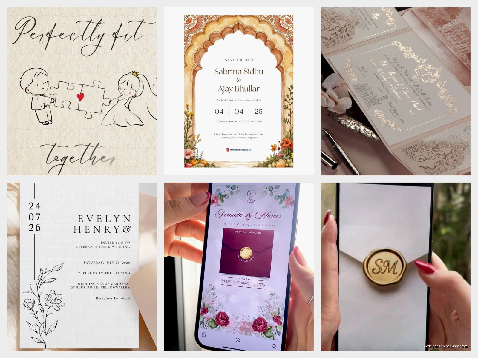 E-Invitation Card for Wedding: Digital Design Options