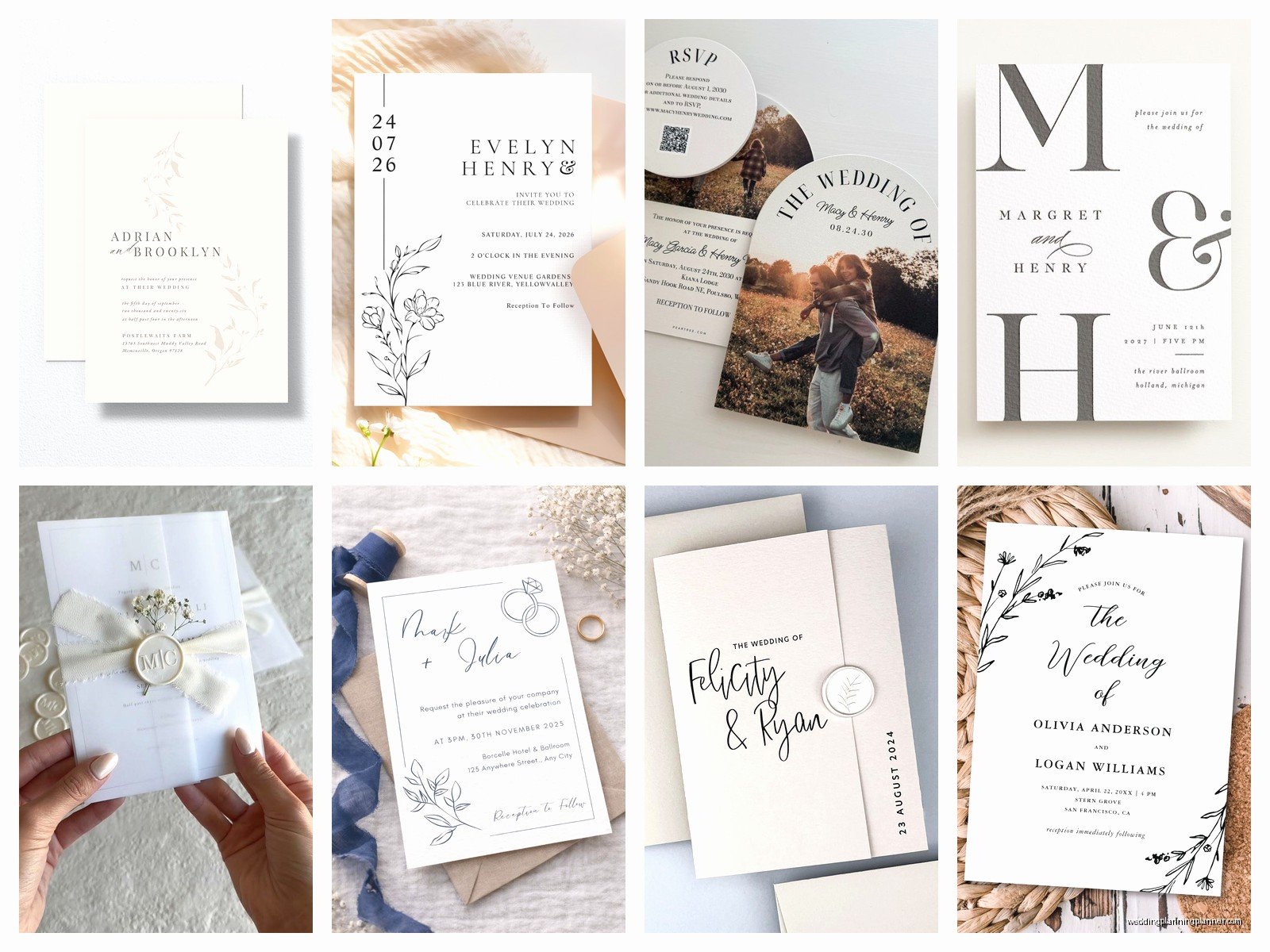 Easy Wedding Invitations: Simple Quick Design Options
