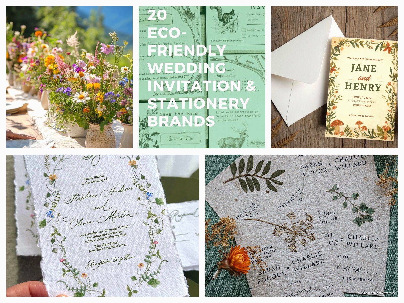 Eco Friendly Wedding Invitations: Sustainable Green Options