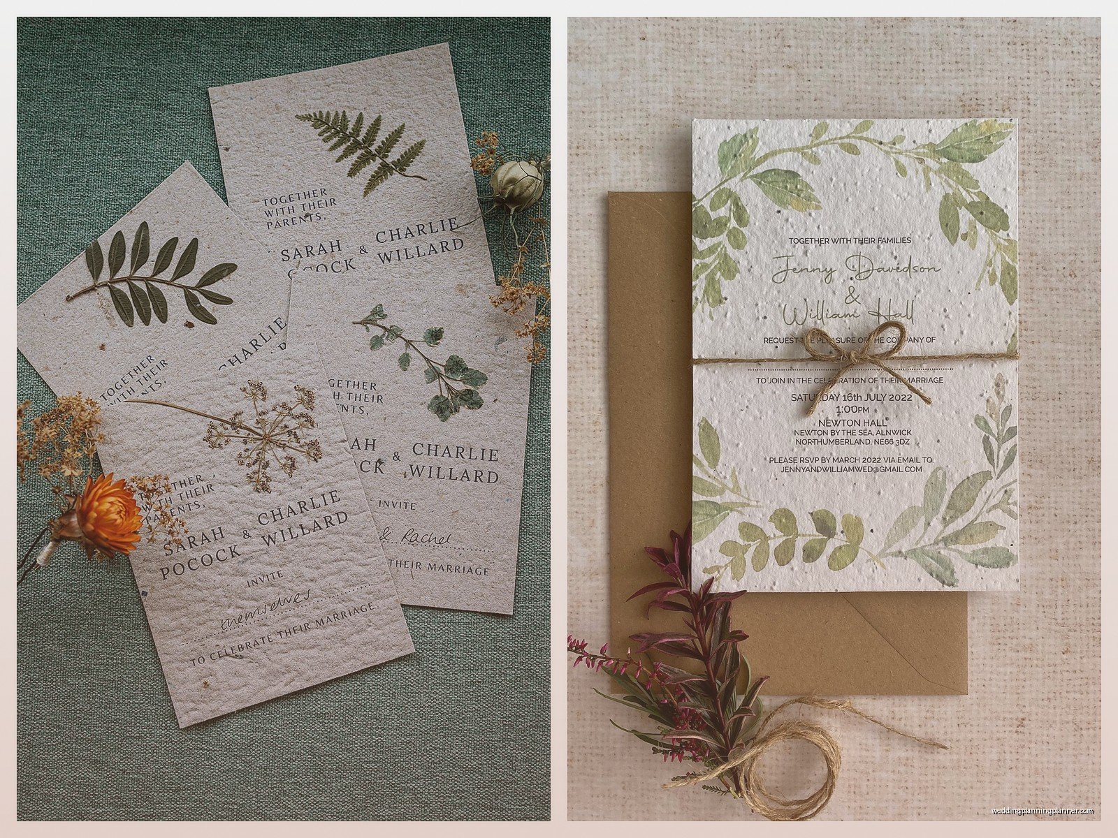 Eco Friendly Wedding Invitations: Sustainable Green Options