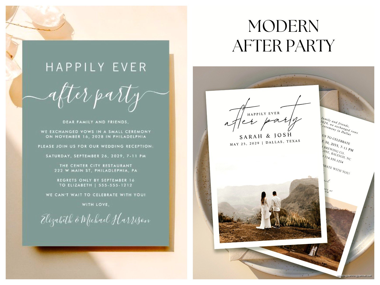 Elopement Reception Invitation: Post-Elopement Party Cards