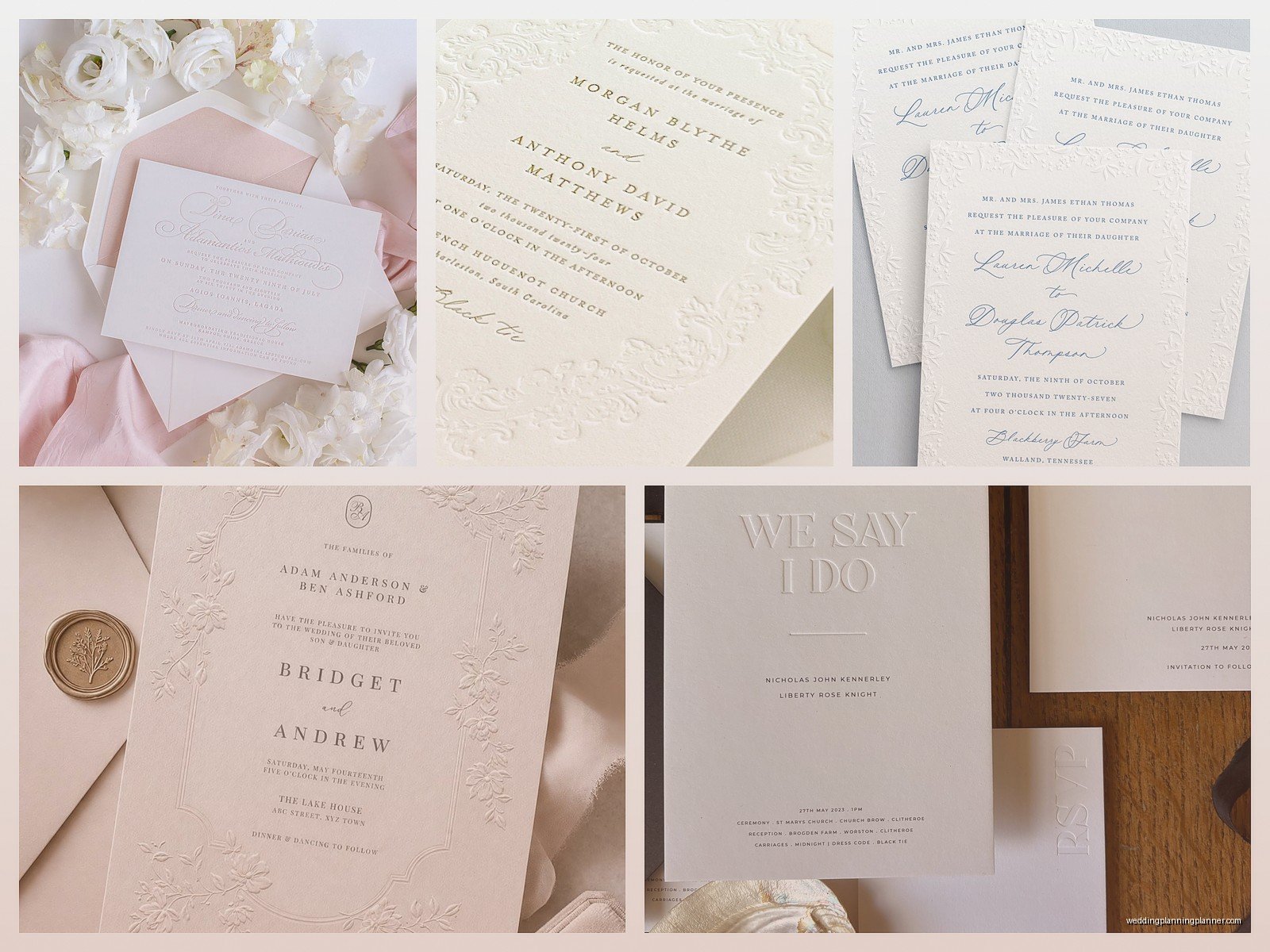 Embossed Invitations: Raised Texture Printing Technique