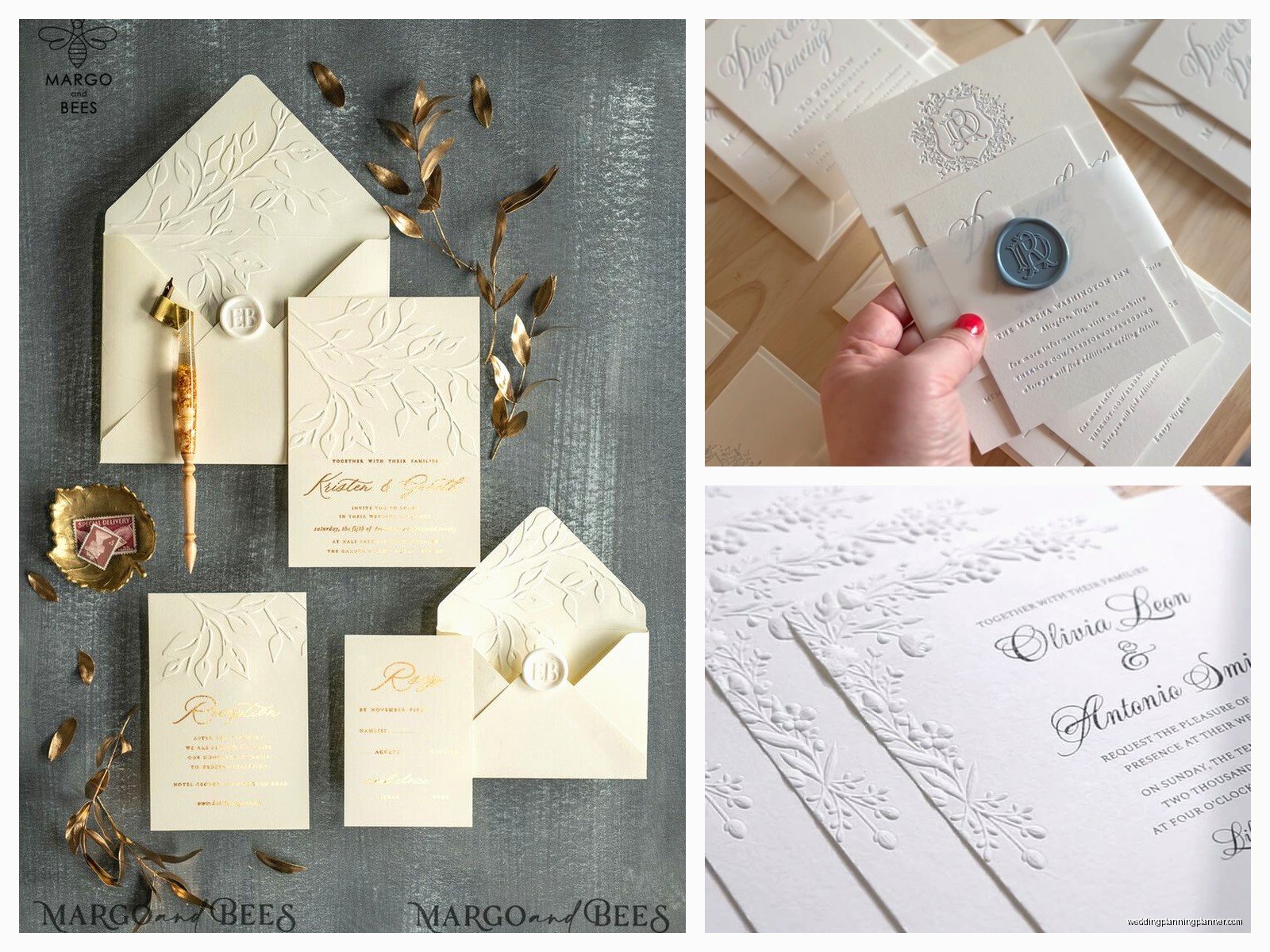 Embossed Wedding Invitations: Raised Texture Printing