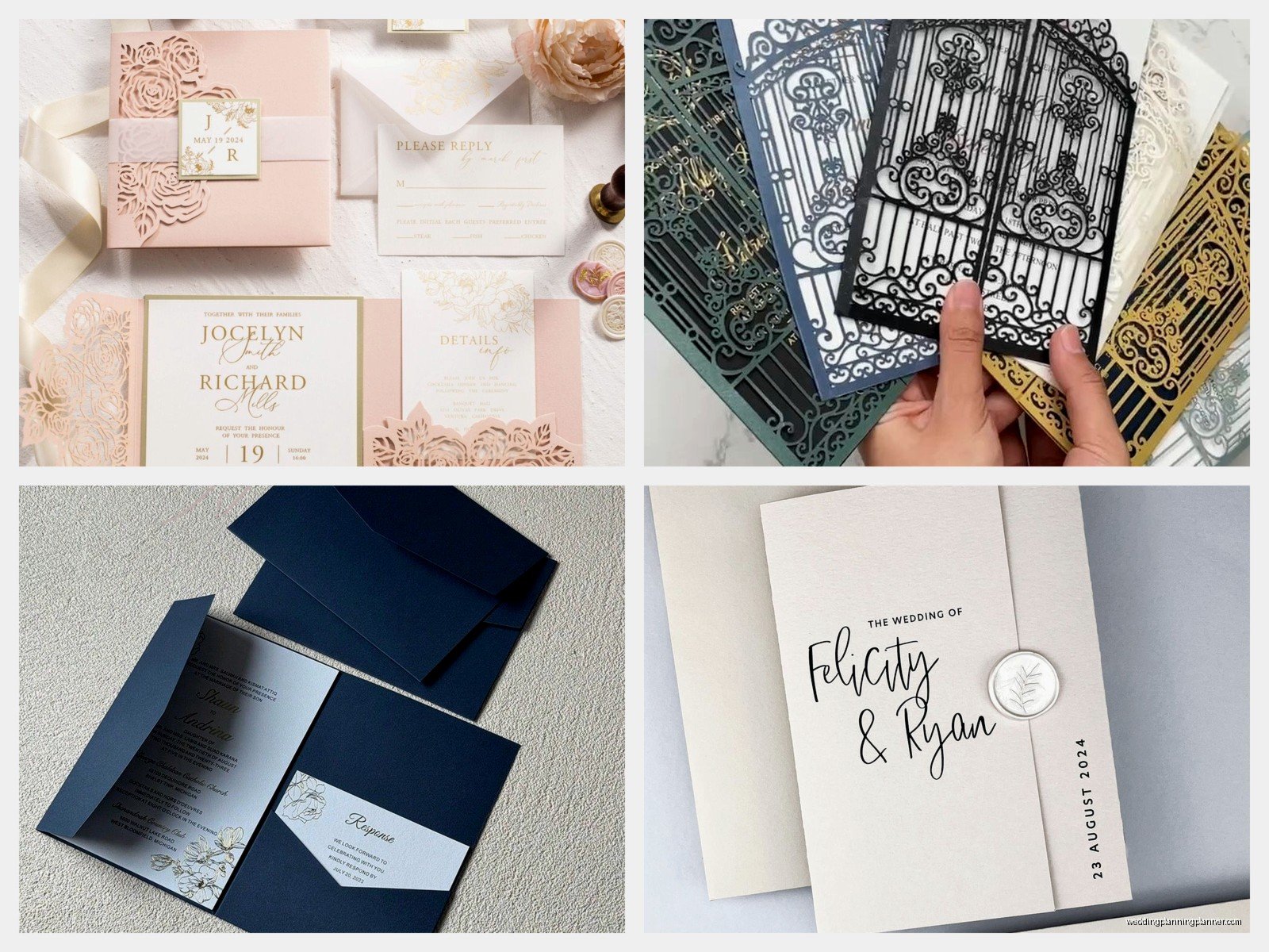 Folded Wedding Invitations: Multi-Panel Card Designs