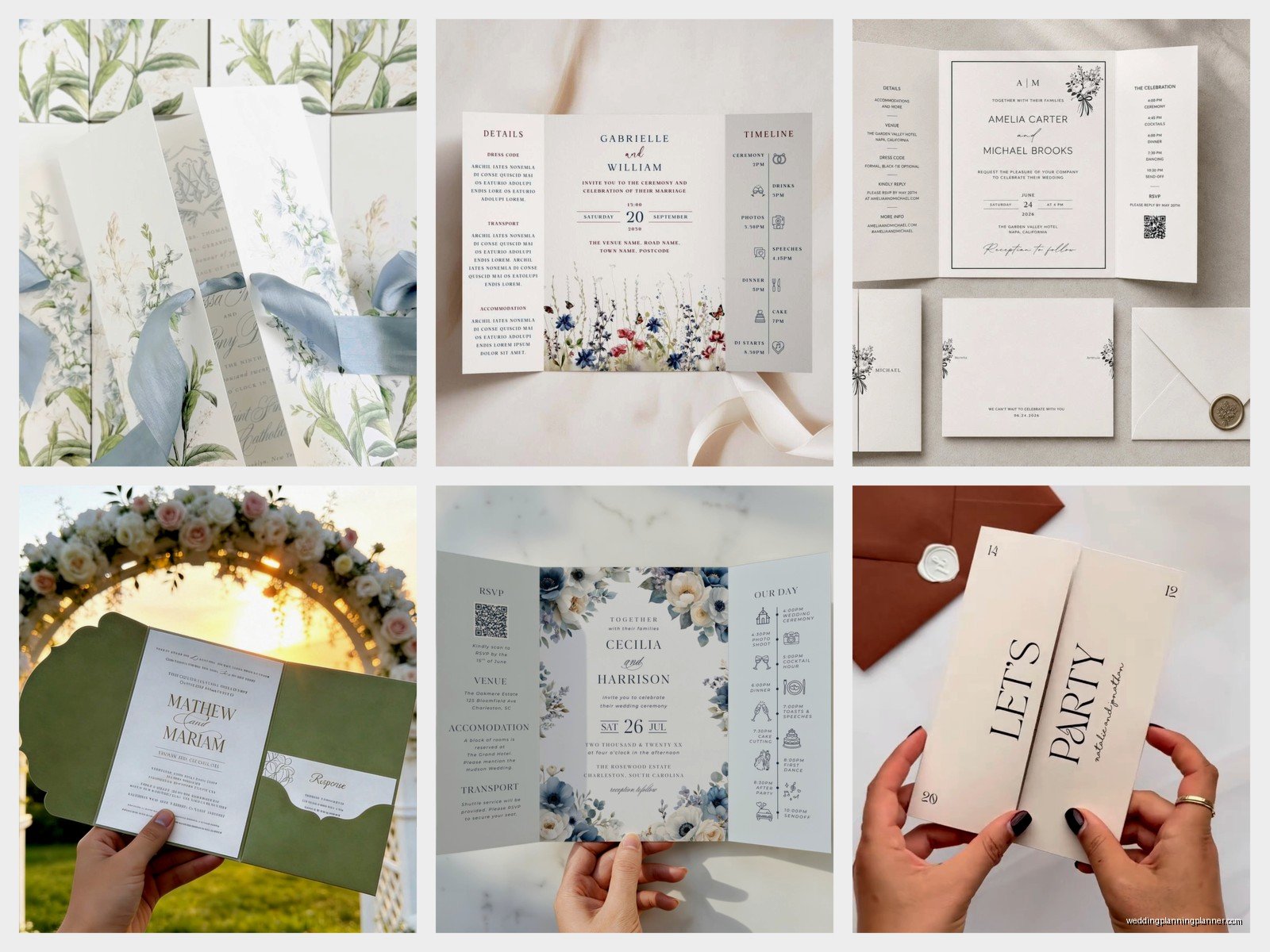 Gatefold Wedding Invitations: Two-Door Opening Designs