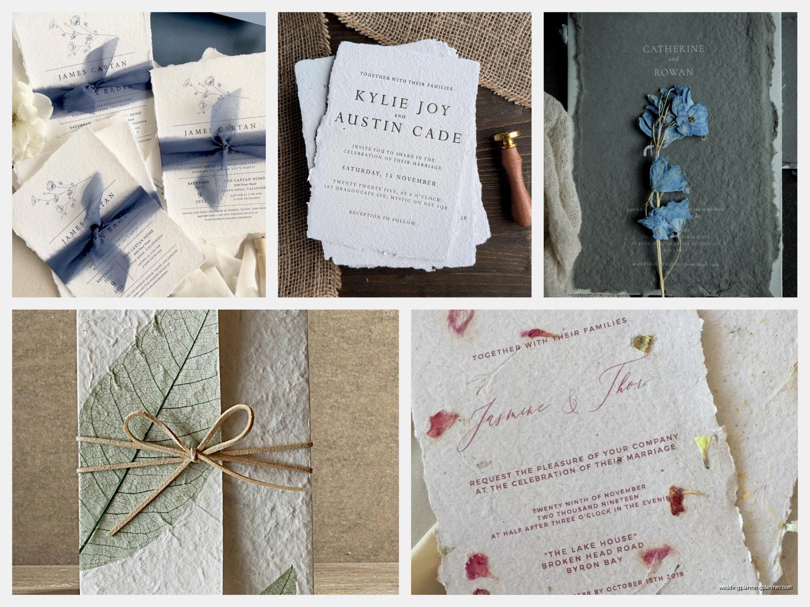 Handmade Paper Wedding Invitations: Artisan Craft Designs