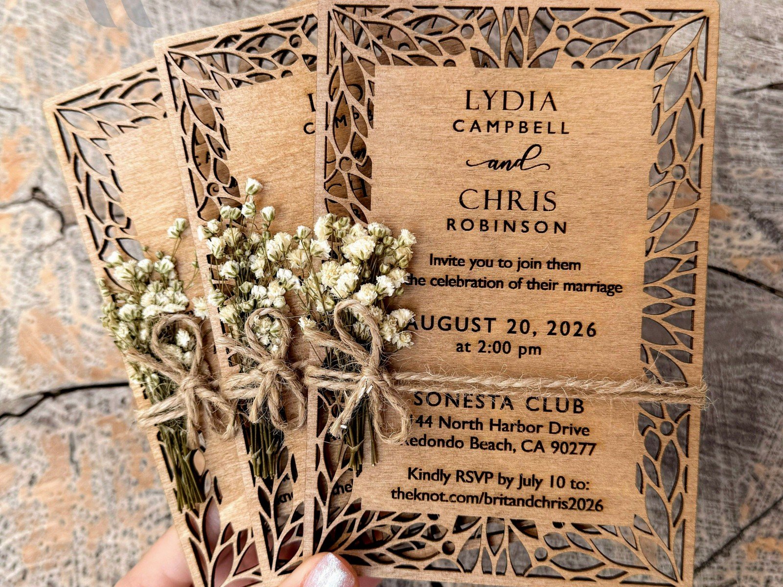 Laser Cut Wedding Invitations: Intricate Die-Cut Designs