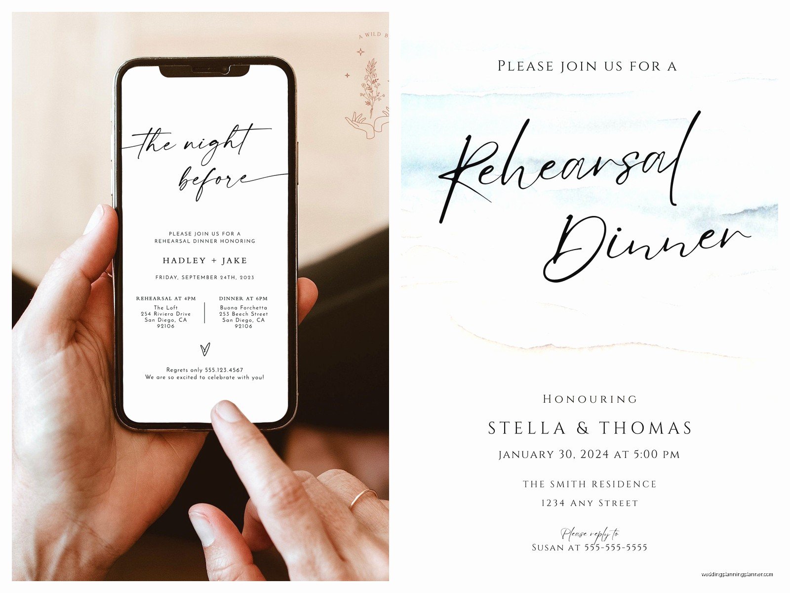 Online Rehearsal Dinner Invitations: Digital Pre-Wedding
