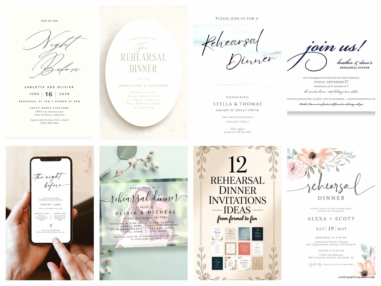 Online Rehearsal Dinner Invitations: Digital Pre-Wedding