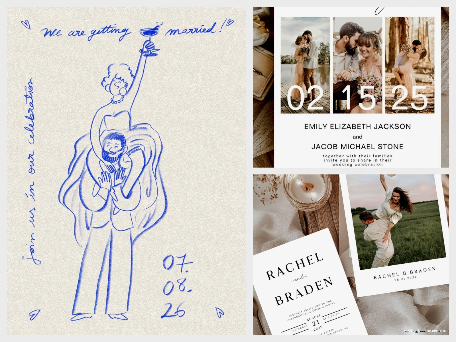 Personalized Wedding Invitations: Custom Name & Date Options