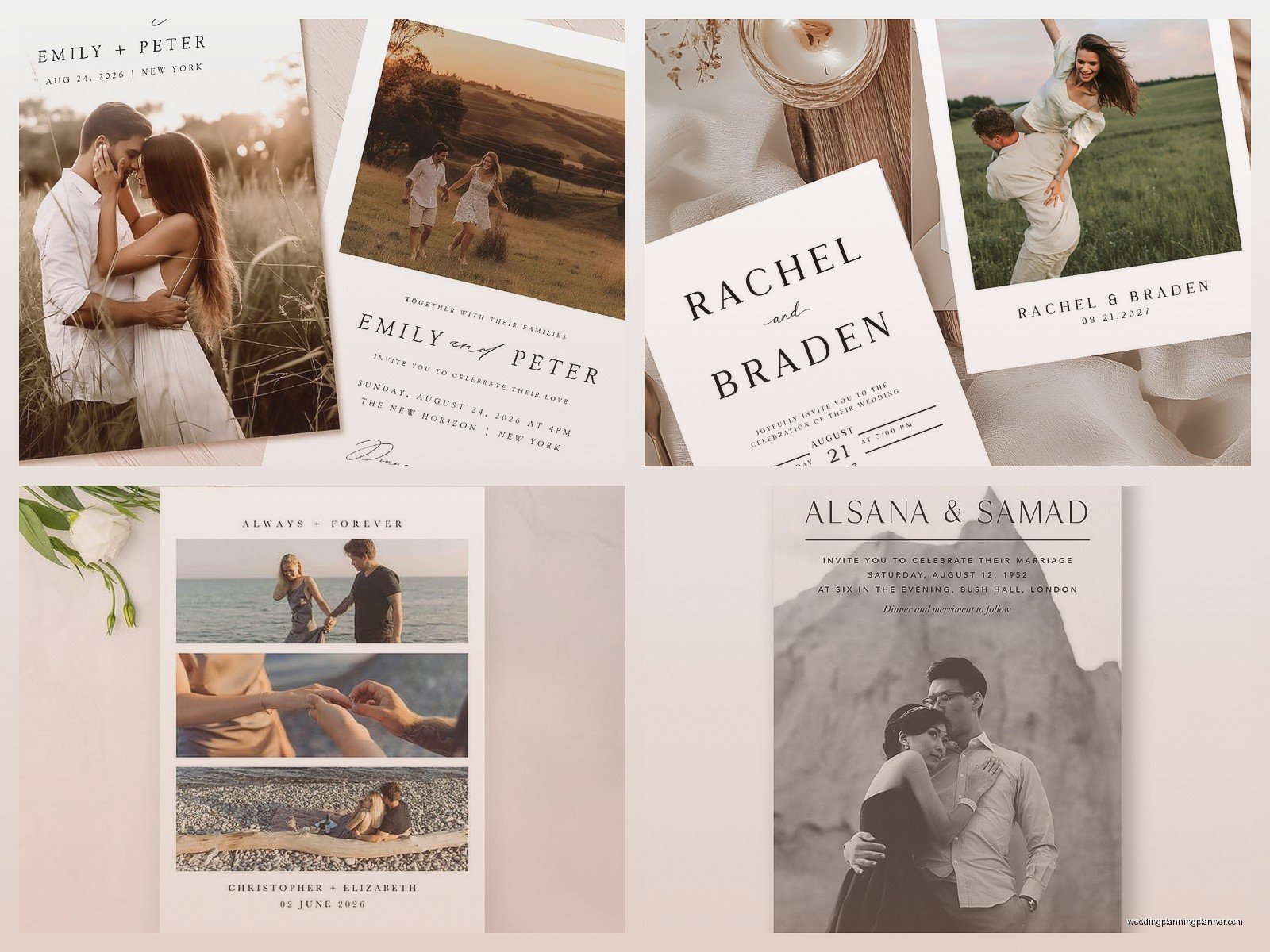 Photo Wedding Invitations: Custom Picture Card Designs