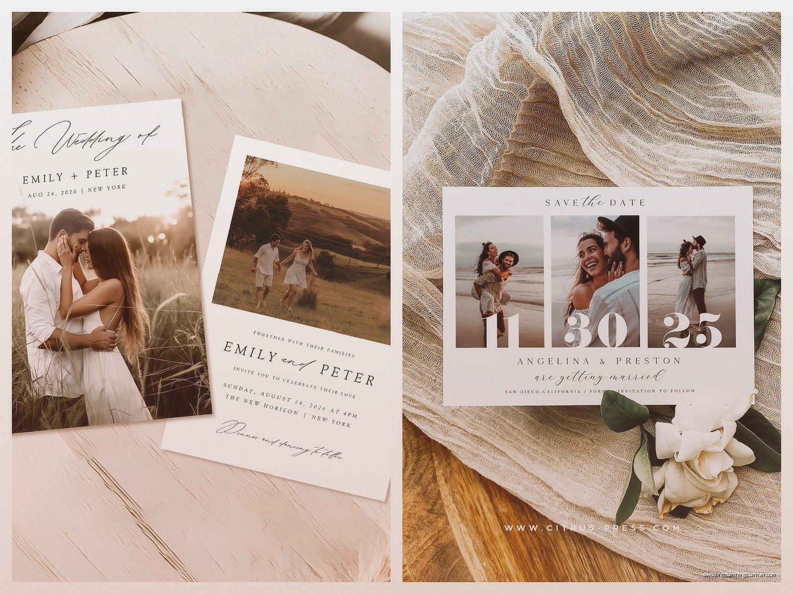 Picture Wedding Invitations: Photo Card Custom Designs