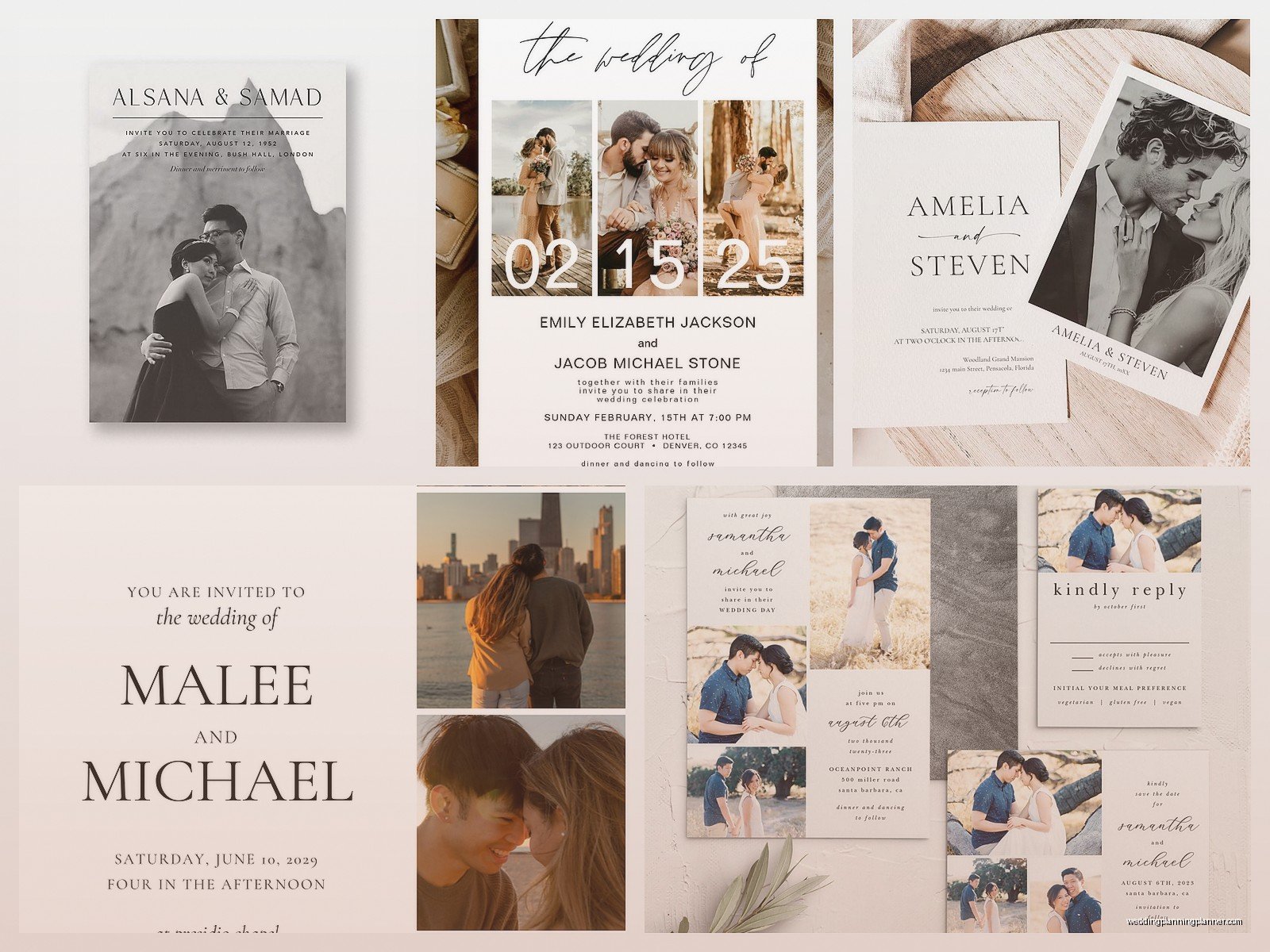 Picture Wedding Invitations: Photo Card Custom Designs