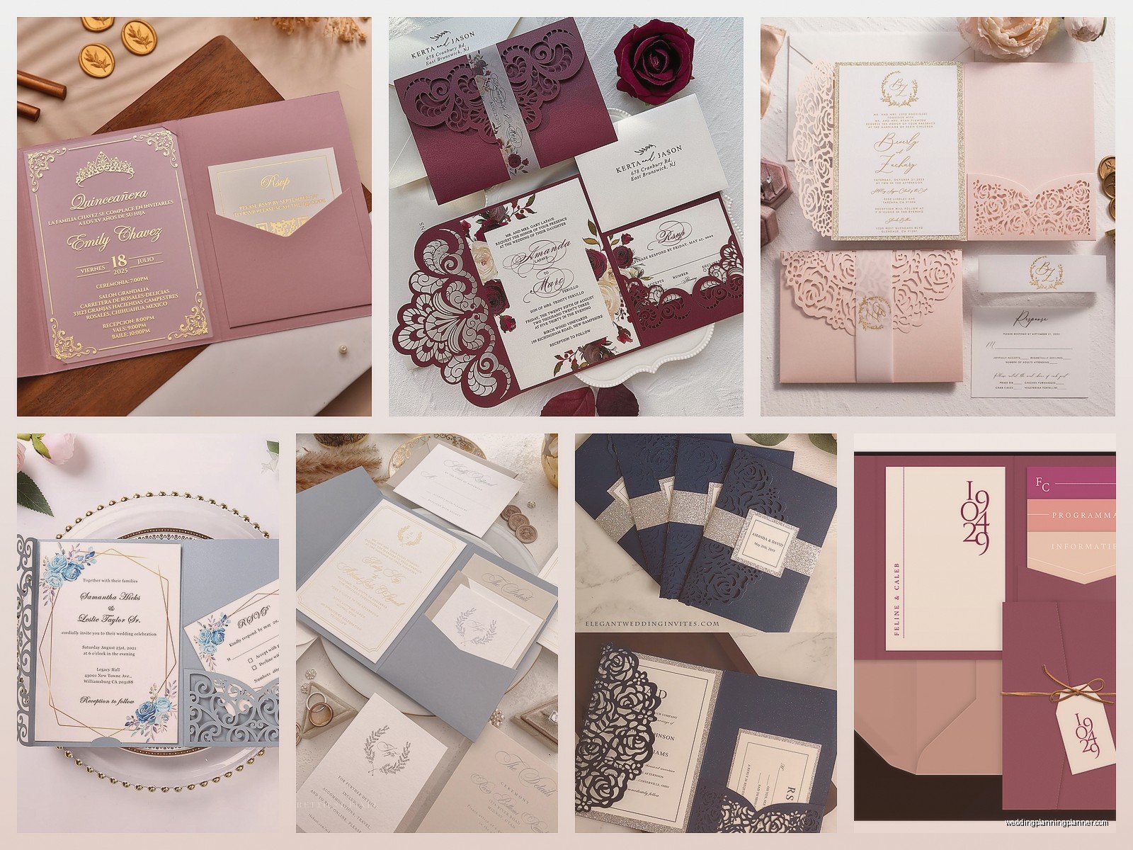 Pocket Invitations: Layered Pocket Fold Style