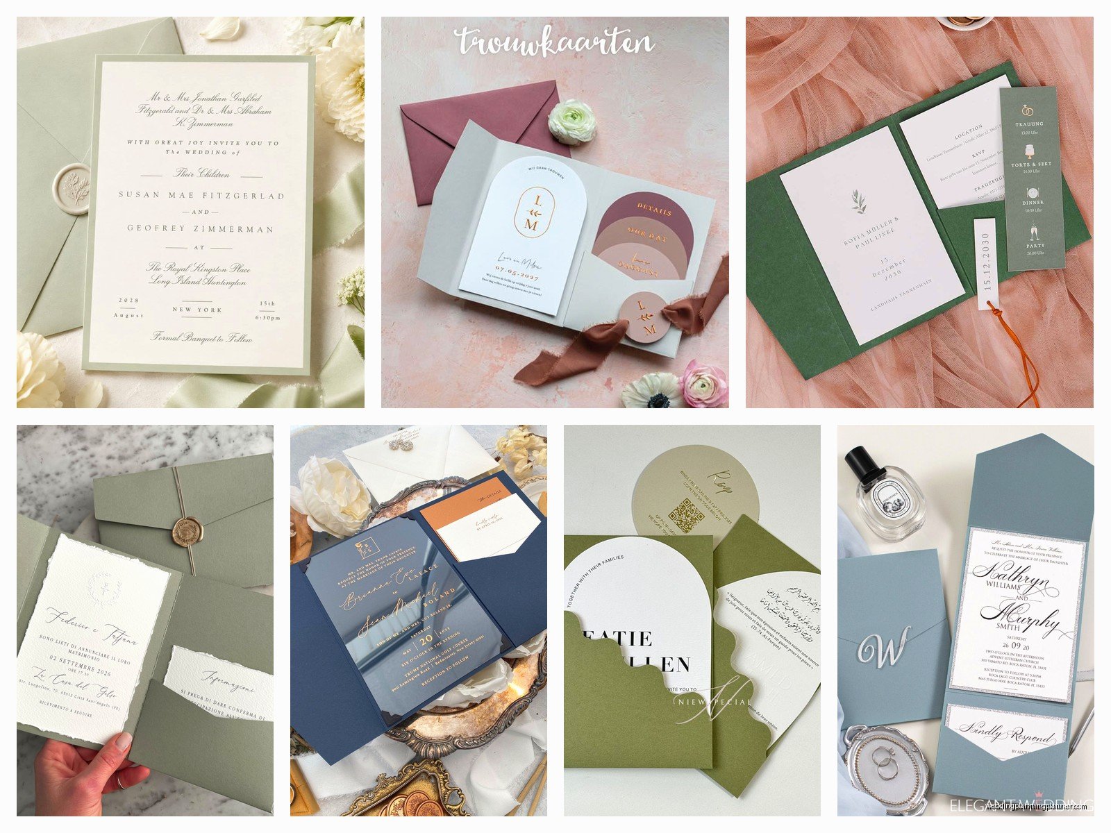 Pocketfold Wedding Invitations: Layered Pocket Style