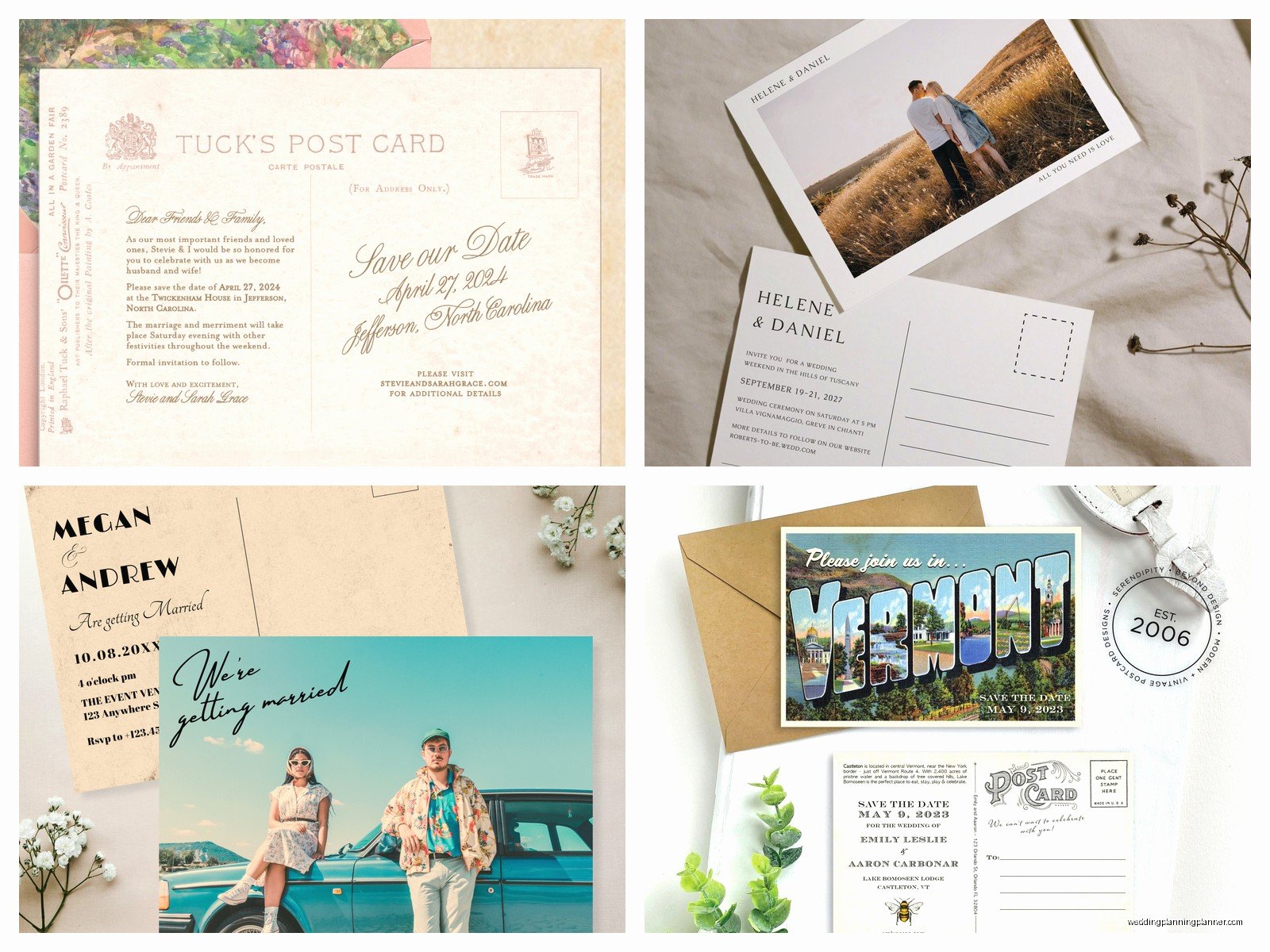 Postcard Wedding Invitations: Casual Flat Card Designs